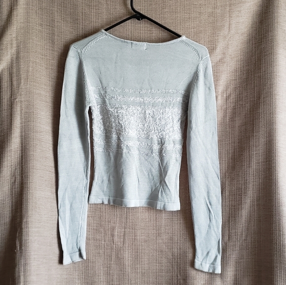 Shu Shu silver / grey mesh like top💥Chic💥 - Picture 4 of 9